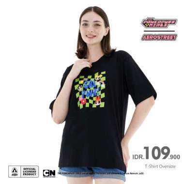Aerostreet T Shirt Oversize The Powerpuff Girls Black Kaos FADAA L