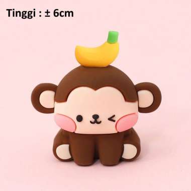Dekorasi & Hiasan Kue Ulang Tahun Anak - Cake Topper Tema Hewan Safari Zoo Monyet