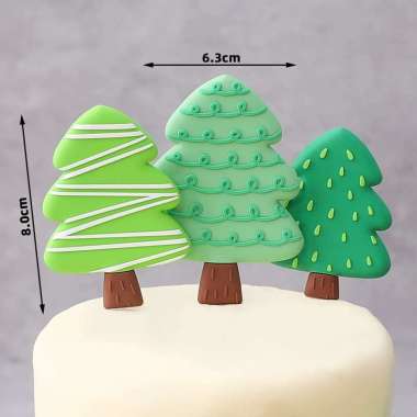 Dekorasi & Hiasan Kue Ulang Tahun Anak - Cake Topper Tema Hewan Safari Zoo Pohon Segitiga