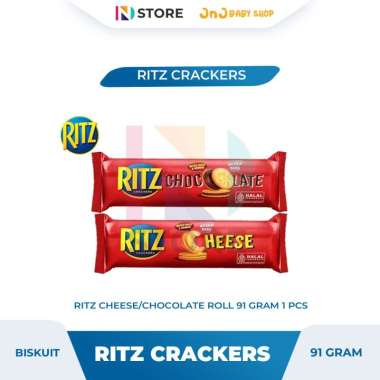 Ritz Crackers Biskuit Roll Rasa Cheese/Chocolate Kemasan 91gr Paket 1 PCS RITZ CHEESE ROLL 91G