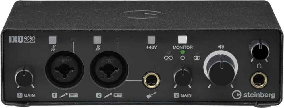 Steinberg IXO22 USB 2.0 24-Bit/192kHz Audio Interface Soundcard With Cubase AI Black