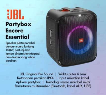 JBL Partybox Encore Bluetooth Speaker & 2 mic wireless original IMS encore no mic