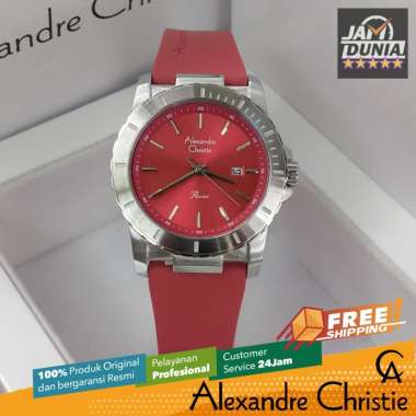 JAM TANGAN WANITA ALEXANDRE CHRISTIE WANITA ORIGINAL 6141 AC6141 AC 6141 RED JAM TANGAN AC WANITA CT