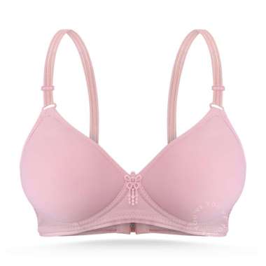 WIMIU AFF Bra BH Wanita Pakaian Dalam Wanita B1313 Busa Tipis Tanpa Kawat Pink 36