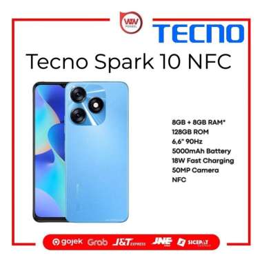 Hp Tecno Spark 10 NFC Ram 8GB Internal 128GB Garansi Resmi Meta Blue