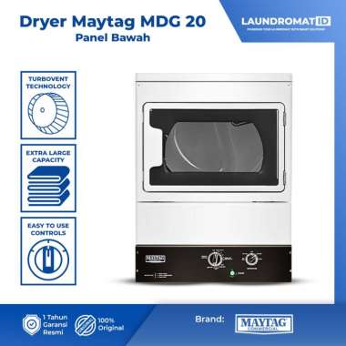 Mesin pengering Maytag MDG20 kaca panel bawah