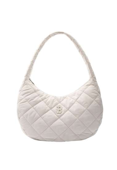 MLB Korea Padding Quilted L-Hobo Bag - Boston Red Sox Beige