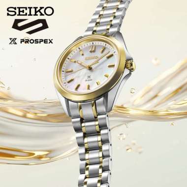 SEIKO Prospex Ladies Marine Sports in Seafoam Sapphire Crystal MOP Dial 34mm Japan Made SUR-608J1 Or