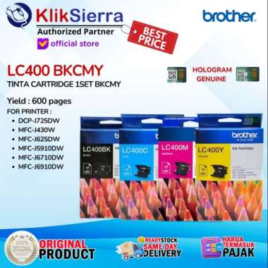 BROTHER LC-400 BKCMY LC400 LC400BK For J725DW J430W J6910DW J6710DW Black