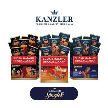 Kanzler Sosis Singles 1 Box All Variant | Kanzler Singles Siap Makan | Cemilan Sehat Sosis Premium O