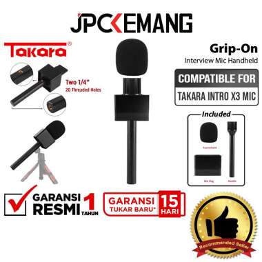 JPC KEMANG Takara Grip-On Universal Interview Wireless Mic Handheld Microphone Adapter Handle GARANS