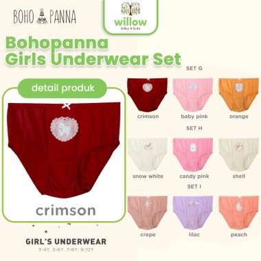 Celana Dalam Anak Perempuan - Bohopanna Girls Underwear Set 9-10Y var. G