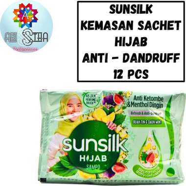 Sunsilk Shampoo Sampo Kemasan Sachet 12 Pcs x 9 ML HijabDandruff