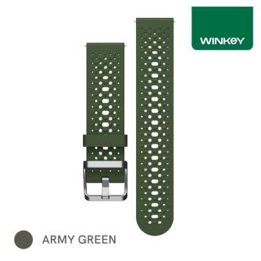 WINKEY Smartwatch Strap Dot Series Silicone 22mm Universal Watch Strap - SSD06 Army Green