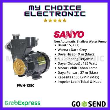 SANYO Pompa PWH-138C / PWH-138 C / PW-H138C (Non Auto)