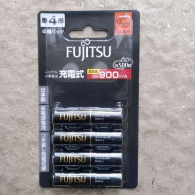 Baterai Fujitsu AAA isi 4pc 900mah Ori Japan - Fujitsu Rechargable Battery