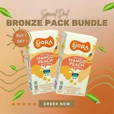 BUY 1 GET 1 NESTLE SJORA 1 liter Minuman Sjora Peach Mango 1 L Jus sjora Mangga peach Buy1get1