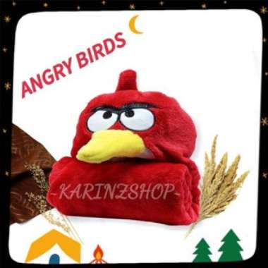 Selimut Bayi Topi Baby Blanket Hood Vallery Quincy : ANGRY BIRD