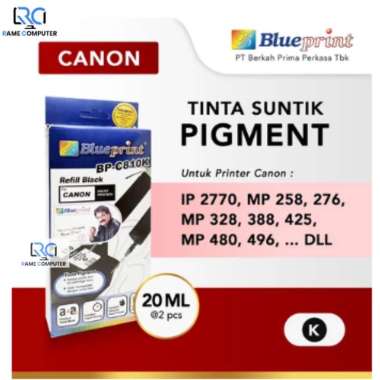 BLUEPRINT Tinta Suntik Refill Pigment BLUEPRINT BP-810K untuk Printer Canon - Black