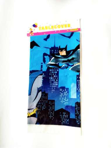 taplak meja ulang tahun bahan plastik table cover tema Batman