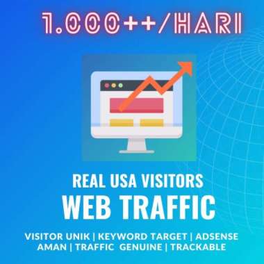 Jasa Traffic Website 1000 Visitor/hari! Boost Aman Adsense & SEO🇺🇸