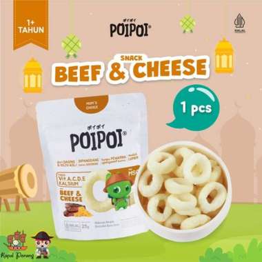 Poipoi Snack Anak Beef & Cheese - 25 gram