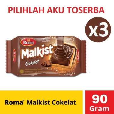 Biskuit Roma Malkist Coklat / Roma Malkist Cokelat 90 gr - ( HARGA PAKET ISI 3 )