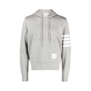 Thom Browne Hector 4-Bar Classic Hoodie Light Grey 3 Grey
