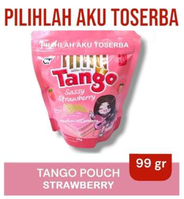 WAFER TANGO POUCH STRAWBERRY 99 gr - ( HARGA SATUAN POUCH )
