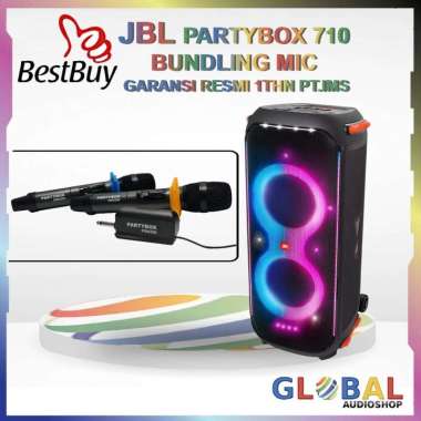 JBL Partybox 710 Original 800 Watt Speaker Bluetooth 5.1 Partybox710 Garansi Resmi 1 Tahun mic party