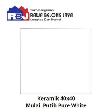 Keramik 40 x 40 Mulia Accura Pure White / Keramik Lantai Glossy