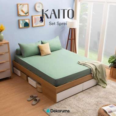 Dekoruma KAITO Forest Green Set Sprei Microtex King 180x200x30
