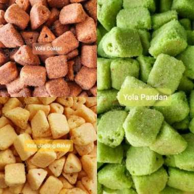 Cemilan Yola Yola Momogi Stik Segitiga Kiloan Murah Terlaris pandan