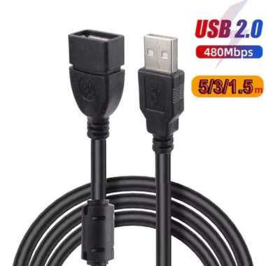 USB 2.0 Extender Extension Cable Male To Female Kabel Panjang CCTV Flashdisk Printer Mouse Keyboard 