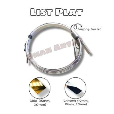 10CM List Lis Plat Strip Mirror Plat Besi 100mm MIRROR CHROME 100 MM