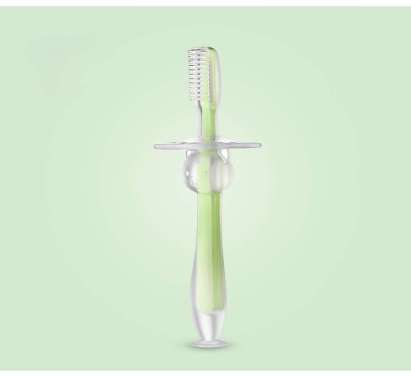 FG Sikat Gigi Bayi Silikon Finger Tooth Brush Silicon Pembersih Mulut Bayi B14 B14 - HIJAU