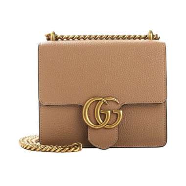 [12.12 Dealcember] Gucci GG Marmont Flap Bag Crossbody Bag Nude Nude