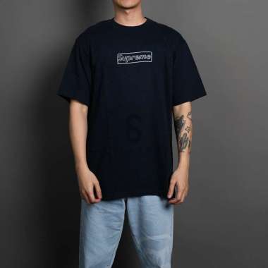 SUPREME Tee Bogo Kaws Navy ( 100% Authentic ) L