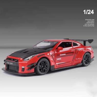 Miniatur Mobil Diecast Skala 1:24 Nissan Skyline GTR R35 Merah