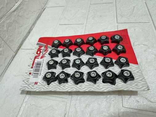 Baud Baut Motor Model Bintang Warna Hitam Baut Bintang Baut Plat Nomor Baut Mica Bintang