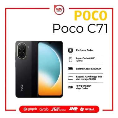 Hp Poco C71 Ram 4GB Internal 128GB Garansi Resmi Black