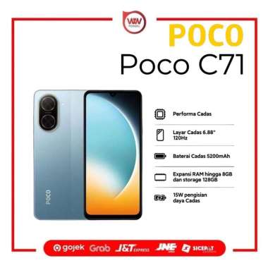 Hp Poco C71 Ram 4GB Internal 128GB Garansi Resmi Blue