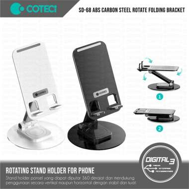 COTECI SD-68 Stand Holder for Phone ABS Carbon Steel Rotate 360° Foldable Telescopic Bracket Multi-A
