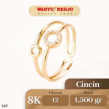 Cincin Emas 8K Bulat Kerawang Wahyu Redjo khusus