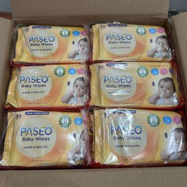 Paseo Baby Wipes Hand and Mouth 50 sheet 1 dus tissue basah