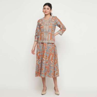 Rizkya Batik Set Andin Rok Pias Atasan Blouse MD XXL