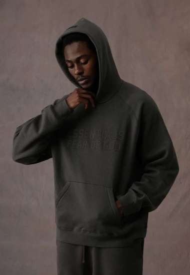 Fear of God Essentials Off Black Hoodie