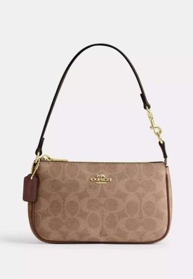 Nolita 19 In Signature Canvas Gold Tan Brown