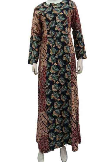 Adikusuma Long Dress Batik Parang Godhong 272212090 - Hijau M