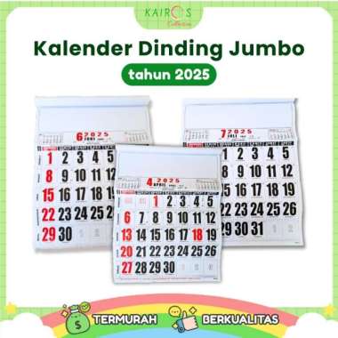 Kalender Dinding Jumbo Tahun 2025 Tanpa Sablon